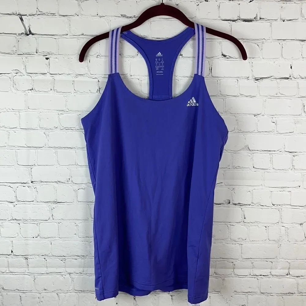 Adidasย PurpleโRacerbackโTankโSizeโMedium
